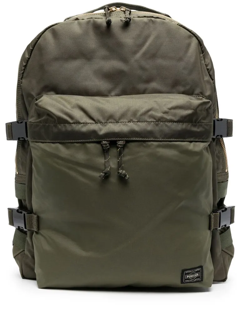 PORTER-YOSHIDA & CO Rucksack mit Schnallen - Grün Grün