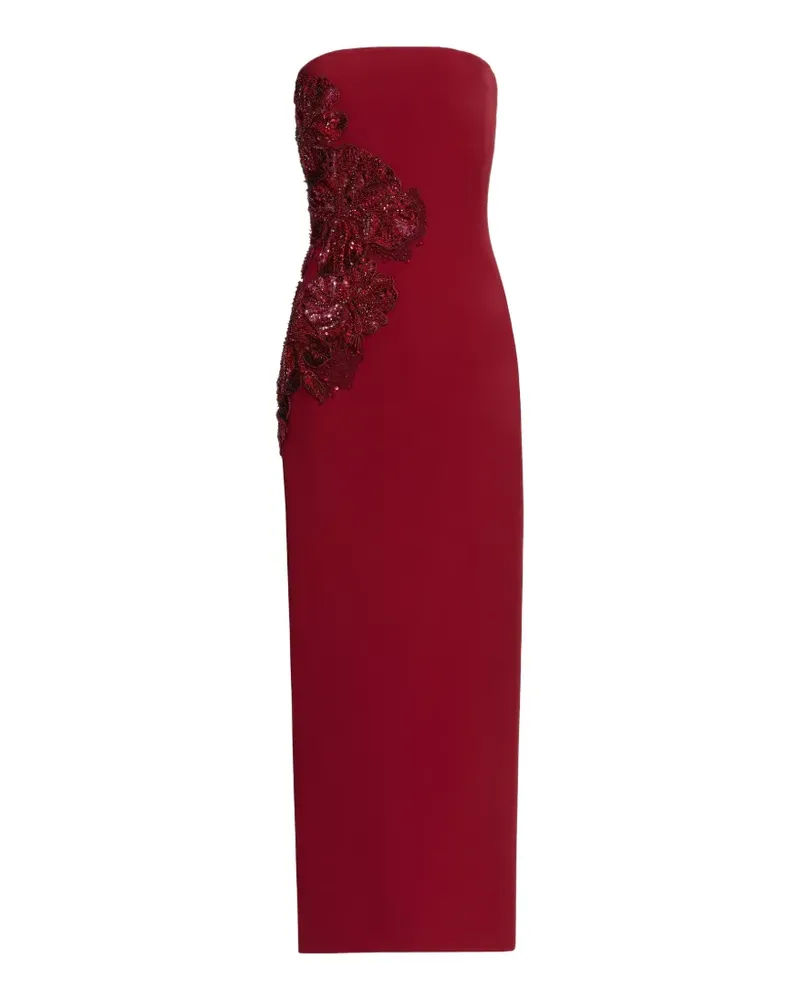 Elie Saab Schulterfreies Maxikleid - Rot Rot