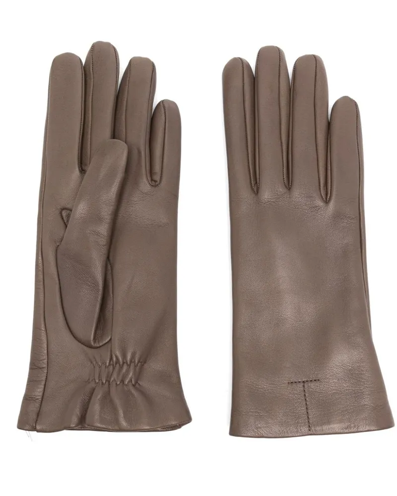 Totême Handschuhe aus Leder Braun