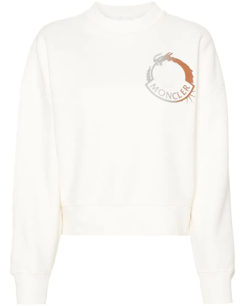 Moncler Dragon Sweatshirt mit Logo-Print - Weiß Weiß