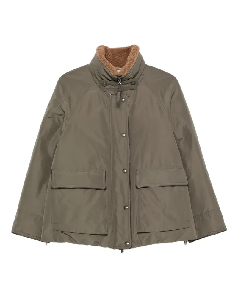 Brunello Cucinelli Jacke mit Shearling-Kragen - Grün Grün