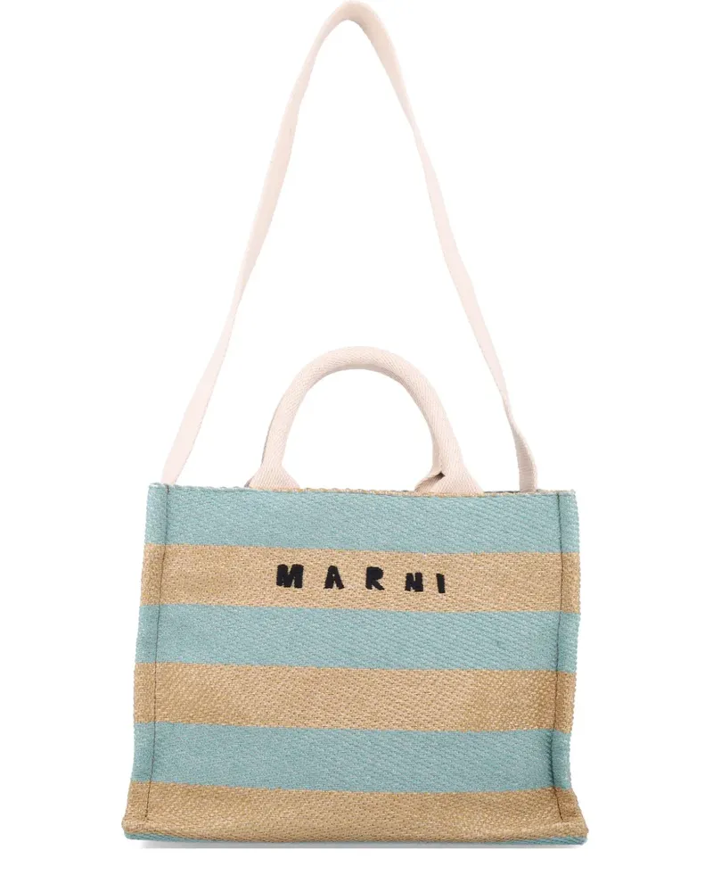 Marni Shopper mit Logo-Print - Blau Blau