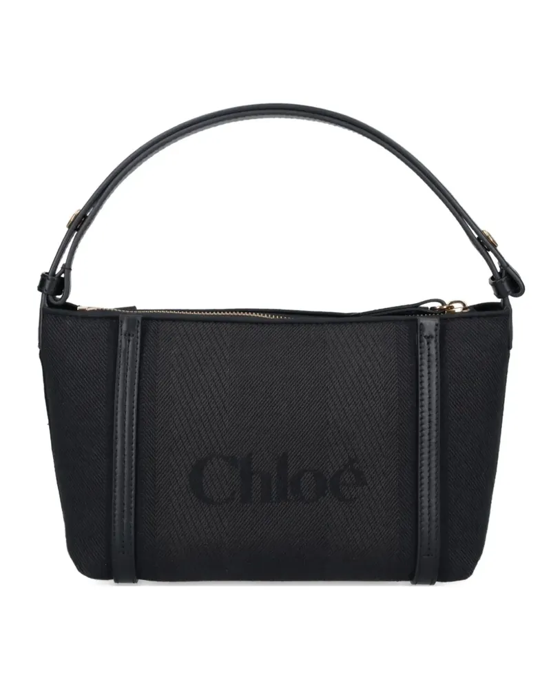 Chloé logo strap shoulder bag - Schwarz Schwarz