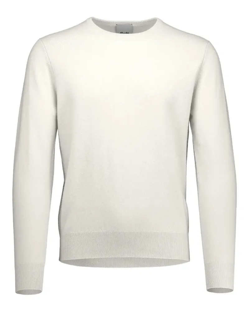 ALLUDE Kaschmirpullover mit Rundhalsausschnitt - Weiß Weiß