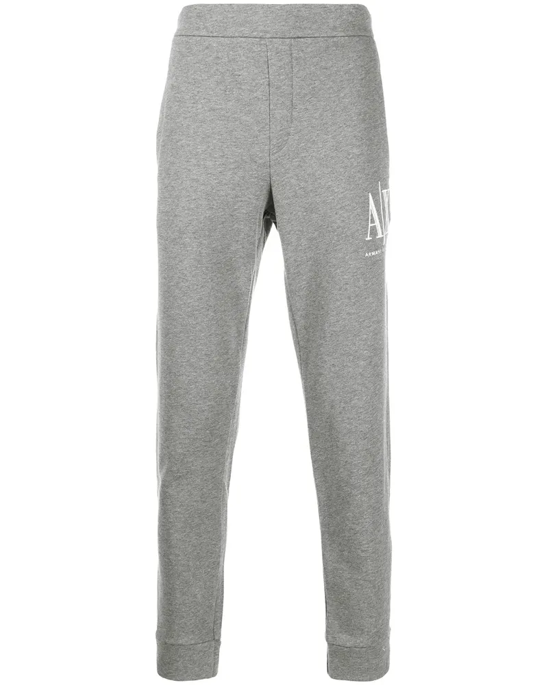 Armani Exchange Jogginghose mit Logo-Stickerei - Grau Grau