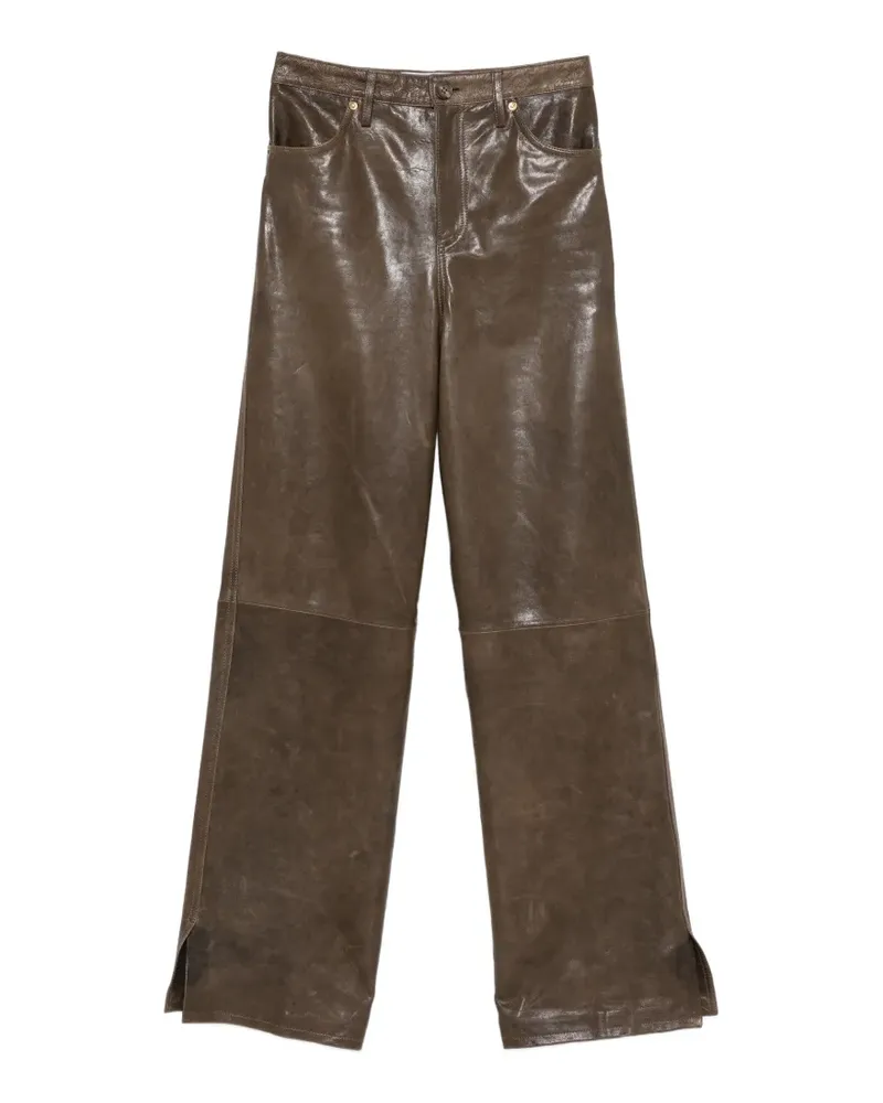 Golden Goose Melany Lederhose - Grün Grün
