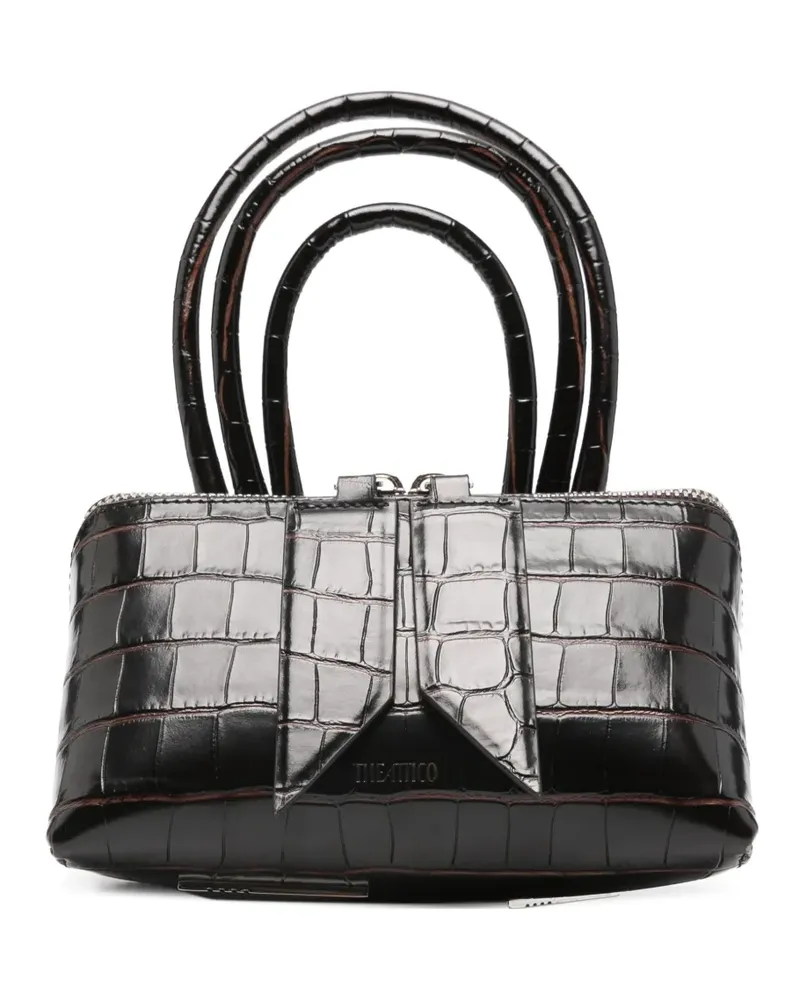 ATTICO Friday Mini-Tasche mit Kroko-Prägung - Braun Braun