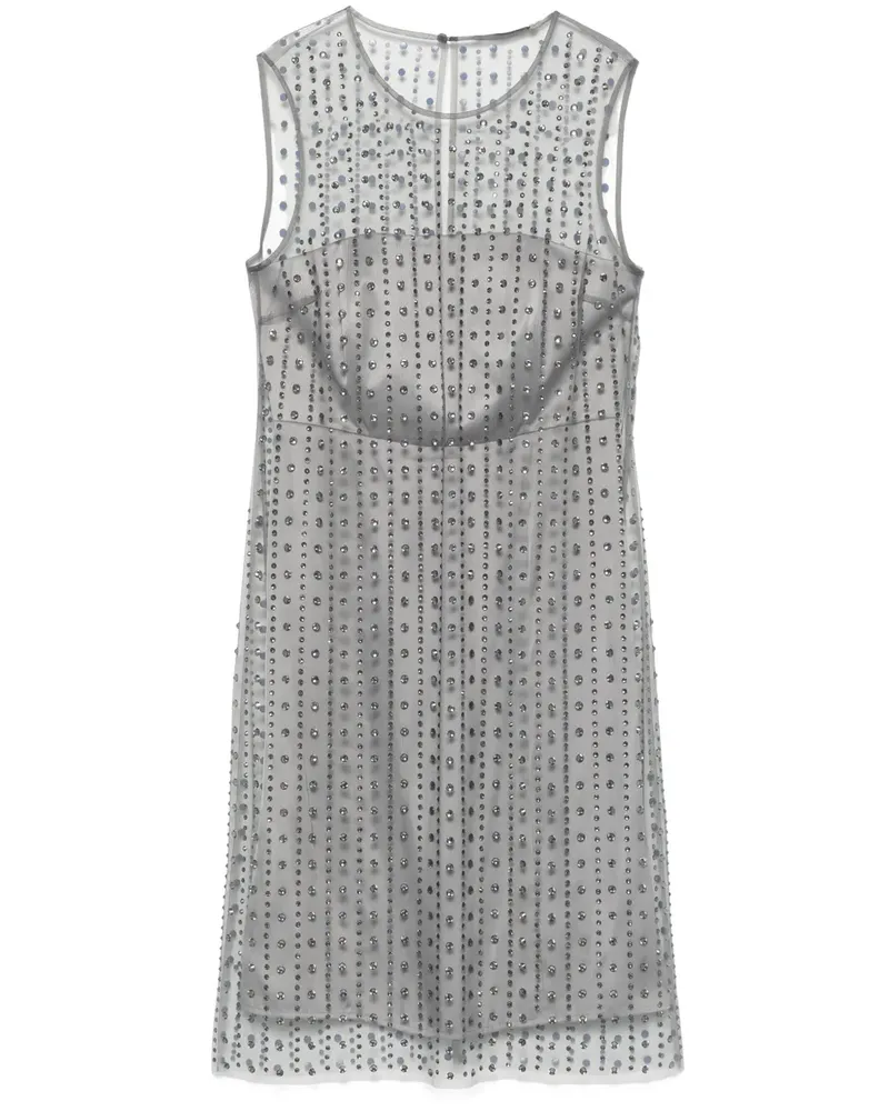 Luisa Cerano Minikleid in Netz-Optik - Grau Grau