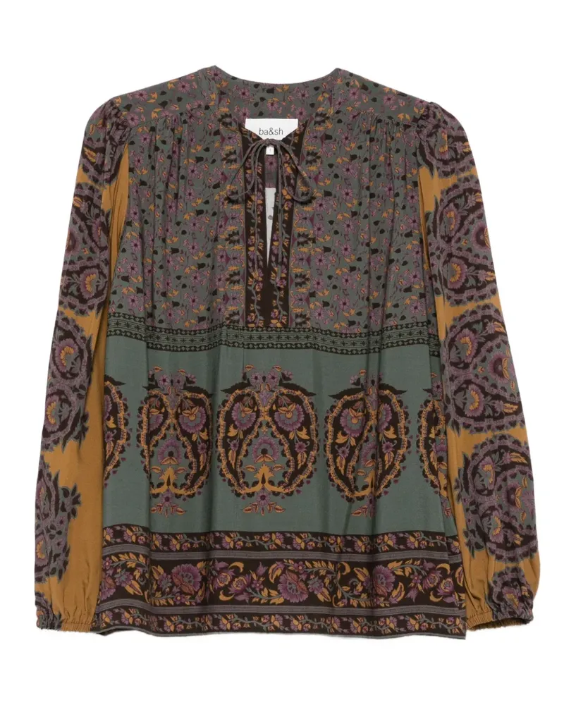 ba&sh Bluse mit Blumen-Print - Braun Braun