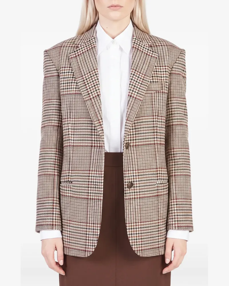 Federica Tosi Blazer mit Glencheck-Karo - Nude Nude