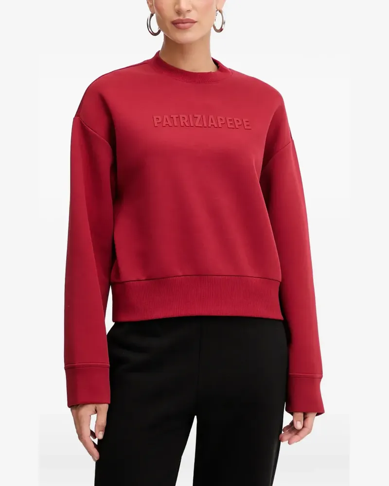 Patrizia Pepe logo-lettering crew-neck sweatshirt - Rot Rot