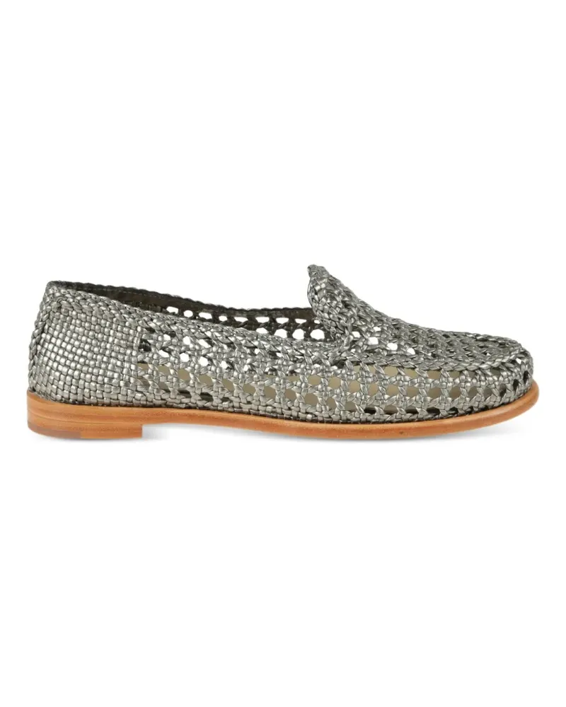 Dragon Diffusion Dolly woven leather loafers - Grau Grau