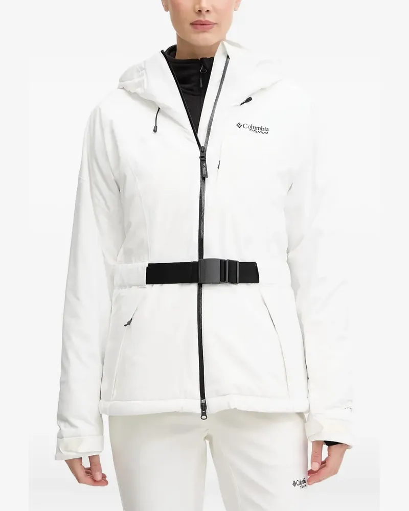 Columbia Sportswear Company hooded belted ski jacket - Weiß Weiß