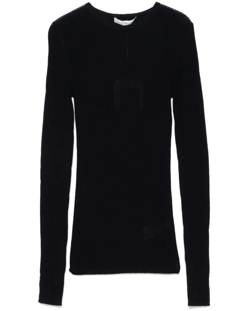 tibi Gerippter Pullover - Blau Blau