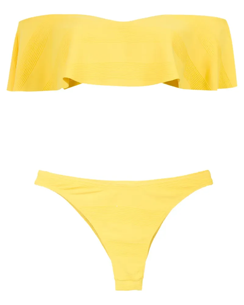 Amir Slama Schulterfreier Bikini - Gelb Gelb