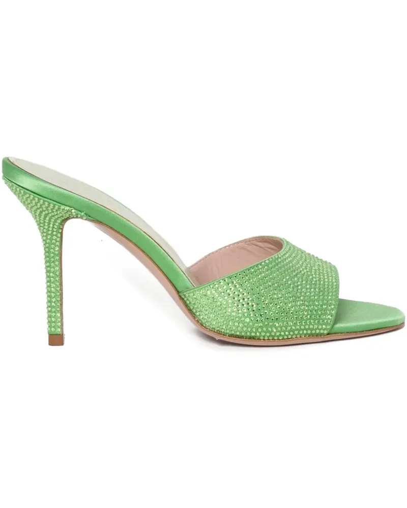 GEDEBE Gigi crystal-embellished gigi heeled mules - Grün Grün