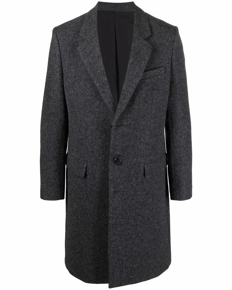 AMI Paris Einreihiger Mantel - Grau Grau