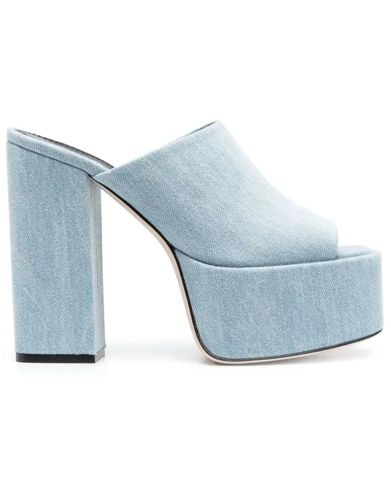Paris Texas Sasha Plateau-Pantoletten 140mm - Blau Blau