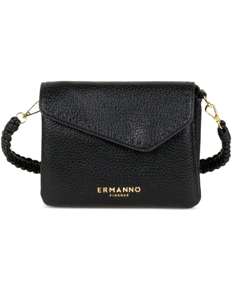 Ermanno Scervino Schultertasche mit Flechtriemen - Schwarz Schwarz
