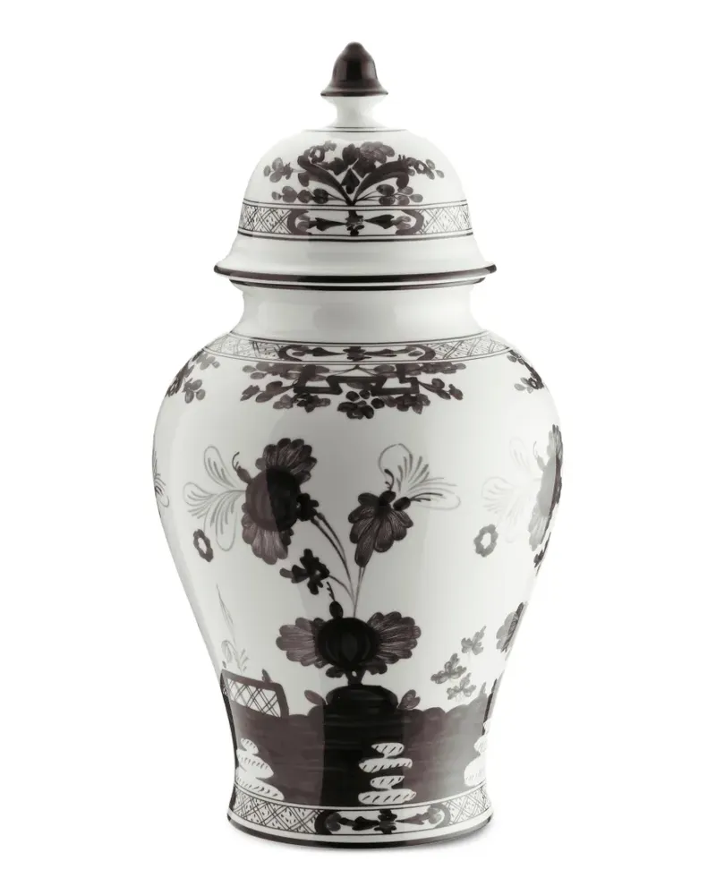 Ginori 1735 Große Oriente Italiano Potiche Vase (38cm) - Weiß Weiß