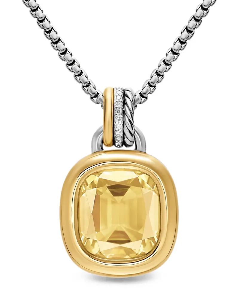 David Yurman Mercer Halskette mit Diamanten und Citrin in Champagner - Gold Gold