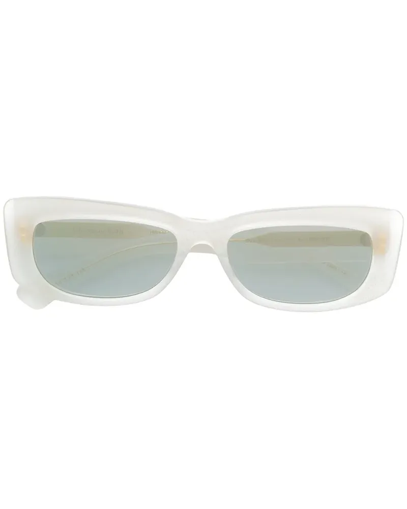 Christian Roth Dreesen' Sonnenbrille mit rechteckigem Gestell - Weiß Weiß