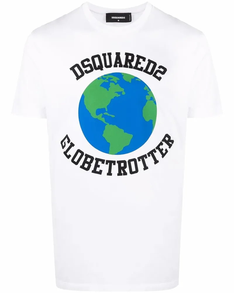Dsquared2 Globetrotter T-Shirt - Weiß Weiß