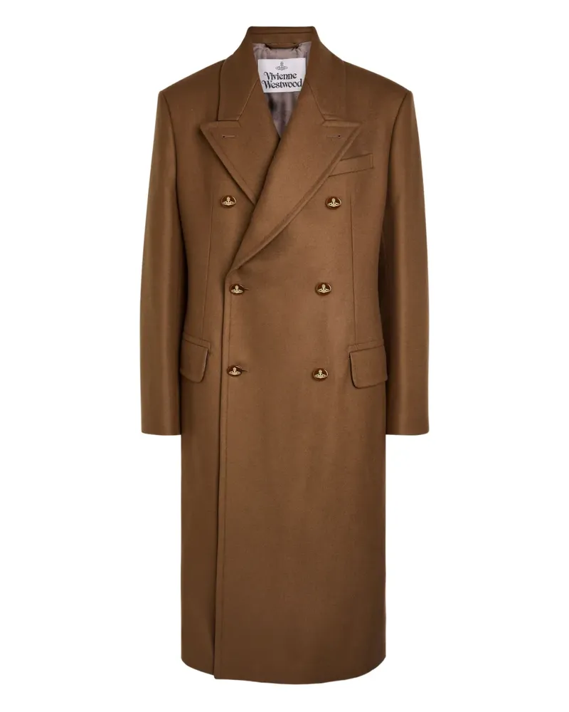 Vivienne Westwood Doppelreihiger Winston Mantel mit Knöpfen - Braun Braun