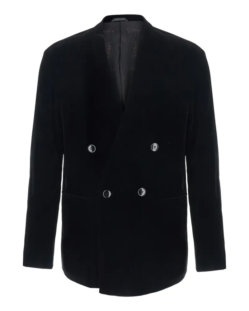 Giorgio Armani Doppelreihiges Giorgio's Sakko - Schwarz Schwarz