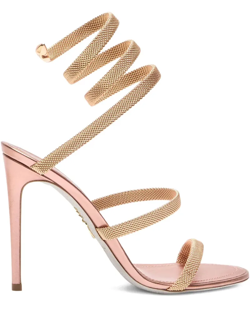 René Caovilla Juniper Sandalen 105mm - Gold Gold
