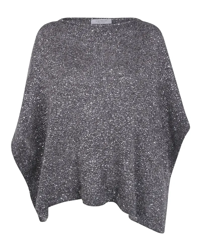 D.EXTERIOR Poncho mit Pailletten - Grau Grau