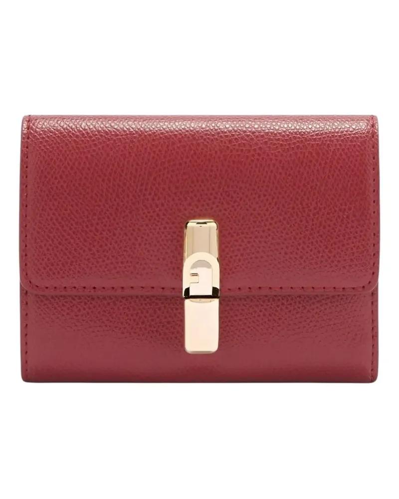 Furla Kleines Iride Portemonnaie mit strukturiertem Logo - Rot Rot
