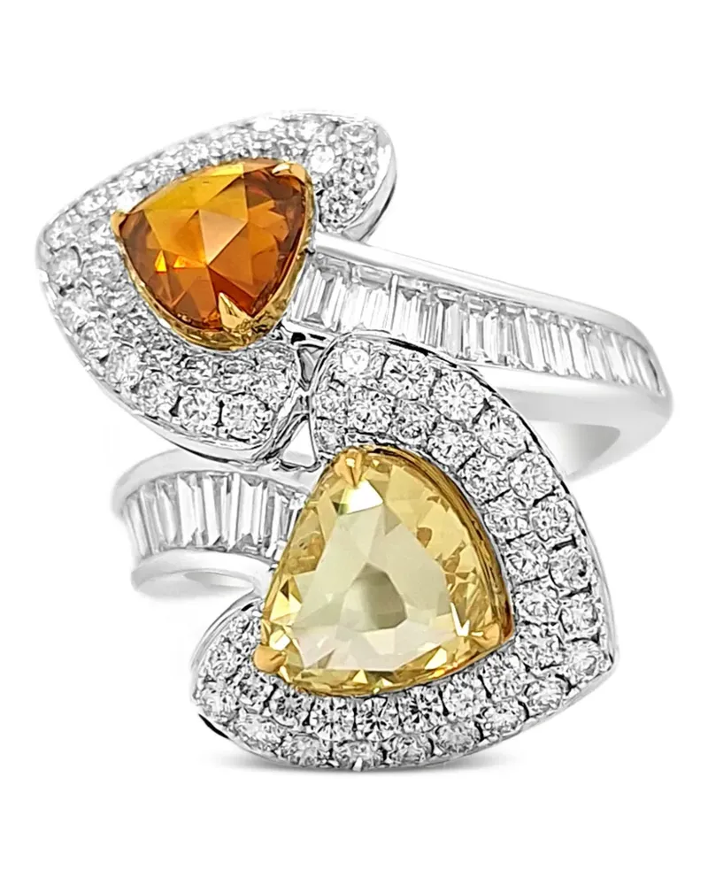 HYT Jewelry Cocktailring mit Diamanten - Silber Silber