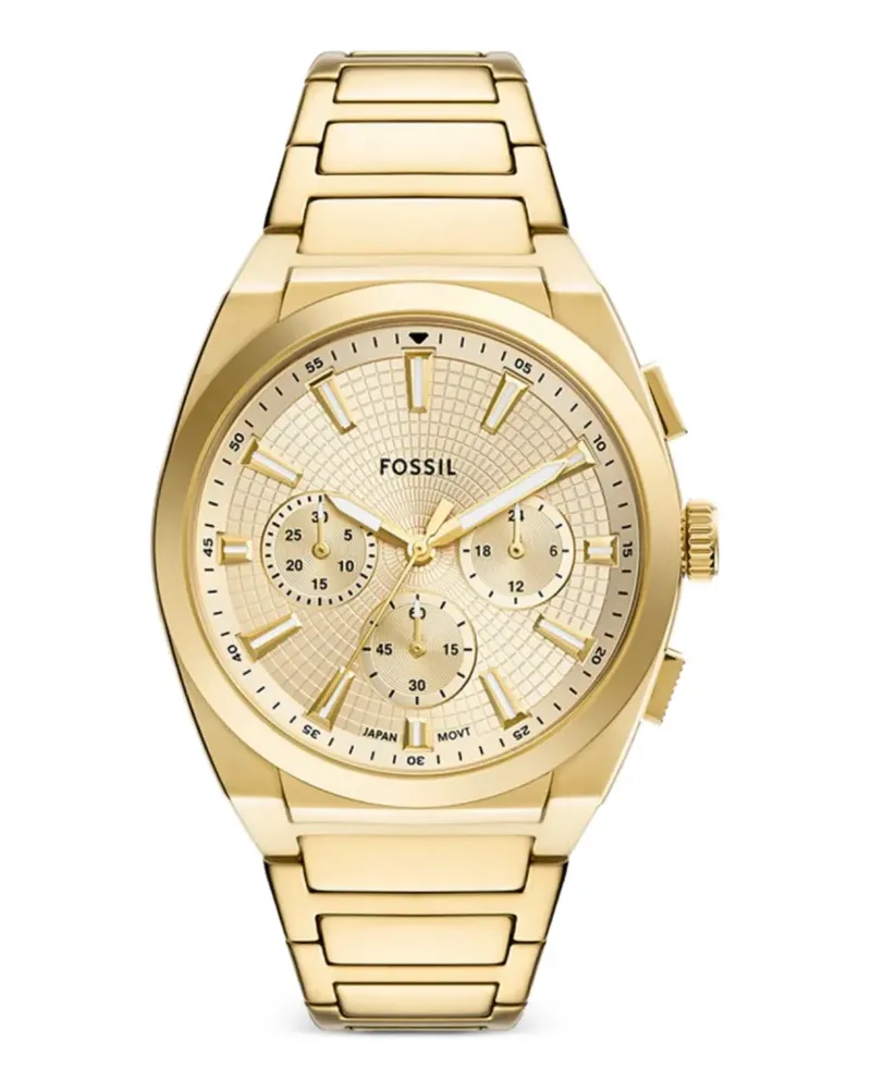 Fossil Everett chronograph 44mm watch - Gold Gold