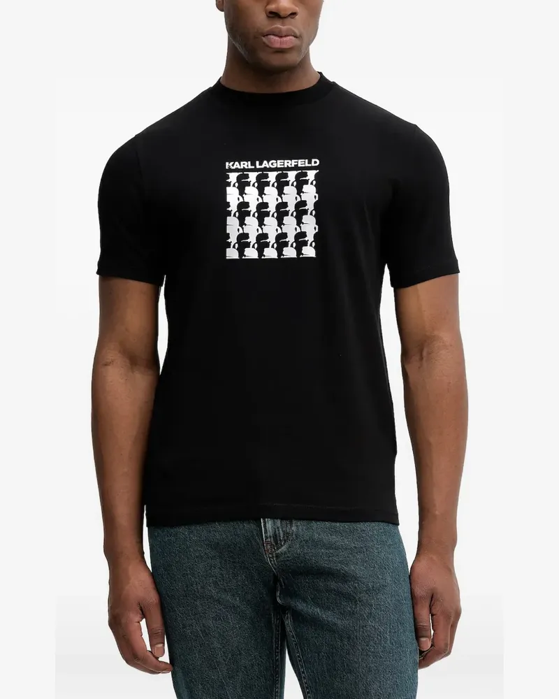 Karl Lagerfeld T-Shirt mit Print - Schwarz Schwarz