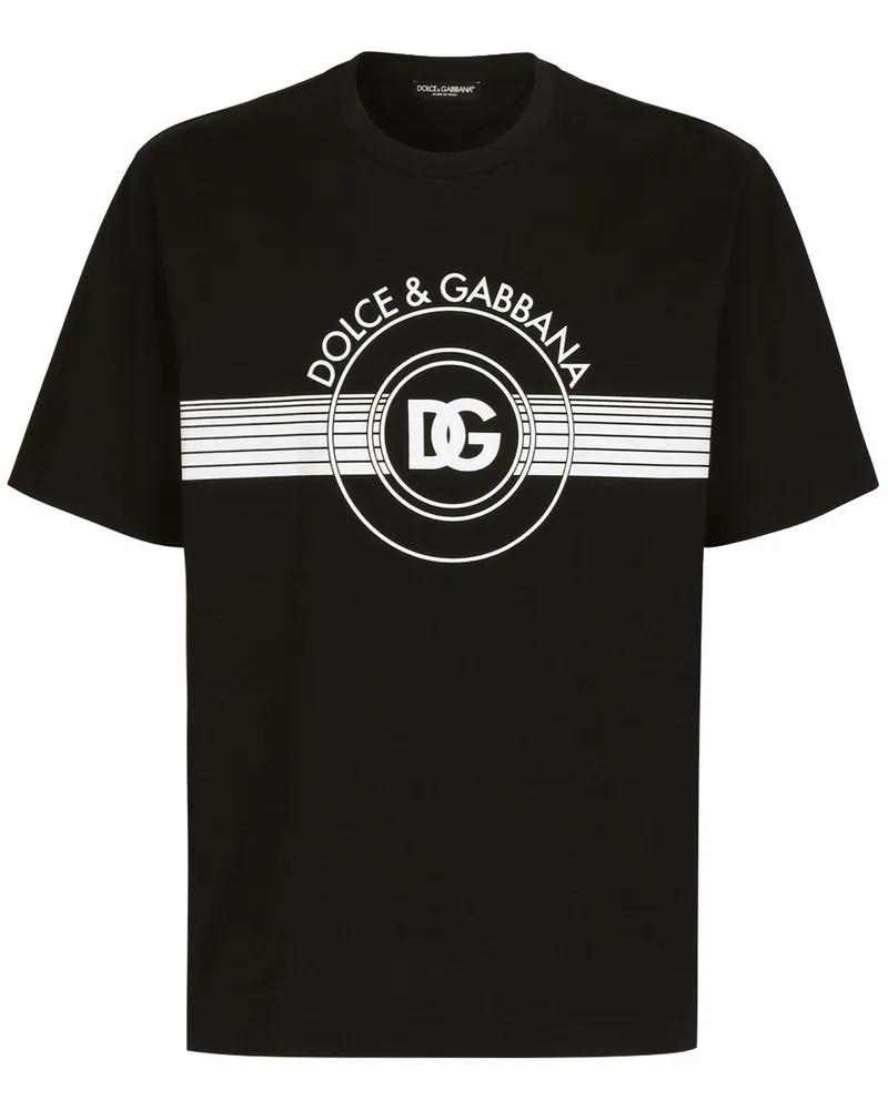 Dolce & Gabbana T-Shirt mit Logo-Print - Schwarz Schwarz