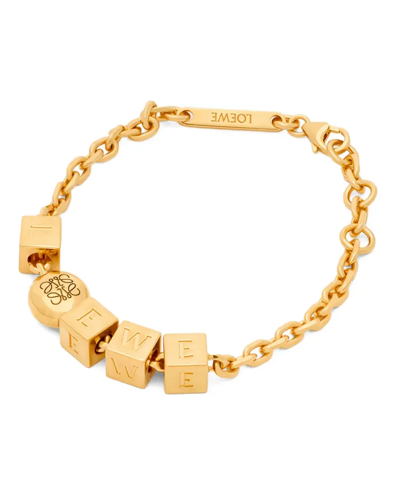 Loewe pebble-cube bracelet - Gold Gold