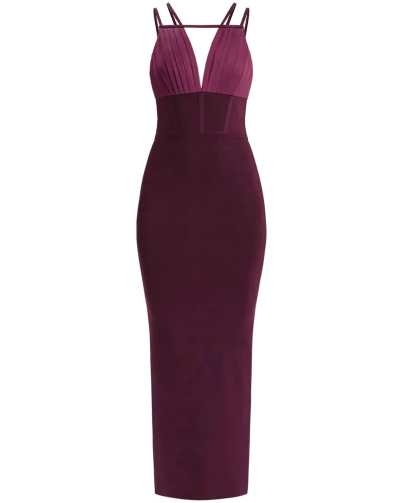 Hervé Léger Ärmelloses Midikleid - Violett Violett