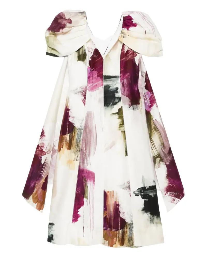 Aje. Bisou ruffled midi dress - Nude Nude