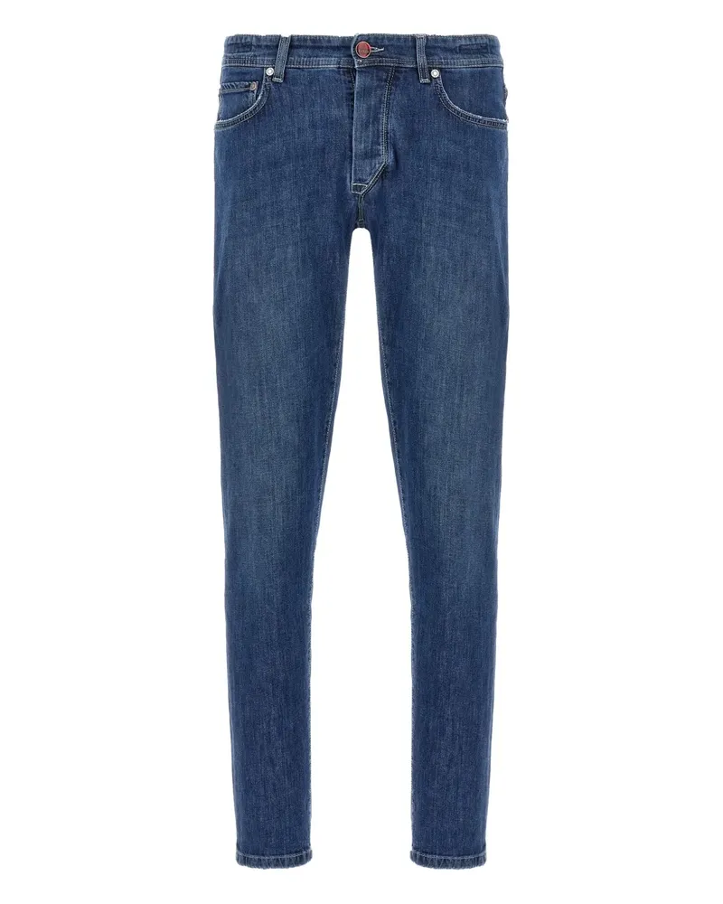 BARBA Jeans mit Logo-Patch - Blau Blau