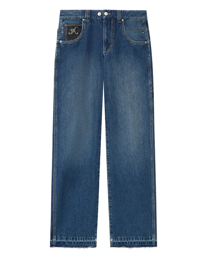 Isabel Marant Gerade Jeyda Jeans mit Stickerei - Blau Blau