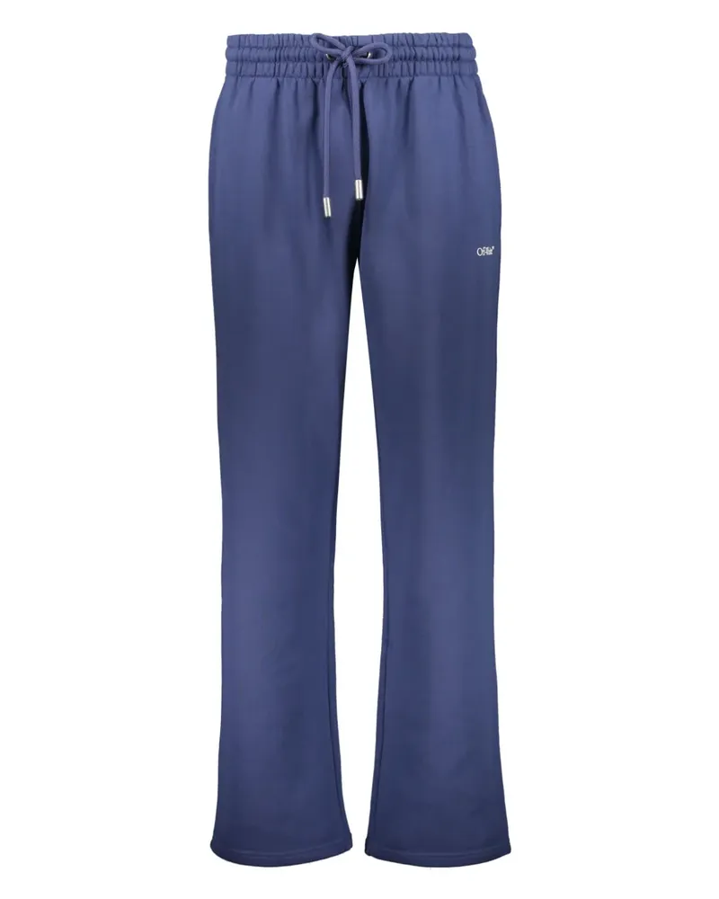 OFF-WHITE logo-print track pants - Blau Blau