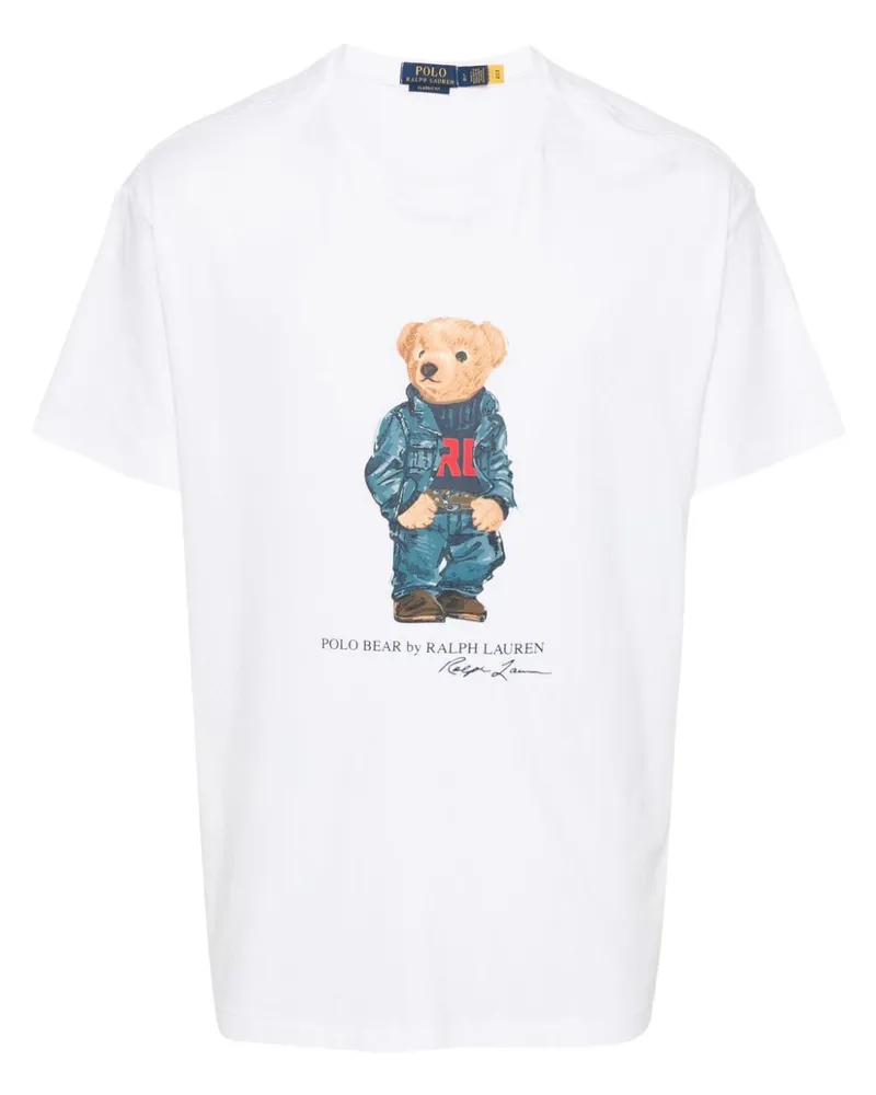Ralph Lauren T-Shirt mit Polo Bear-Print - Weiß Weiß