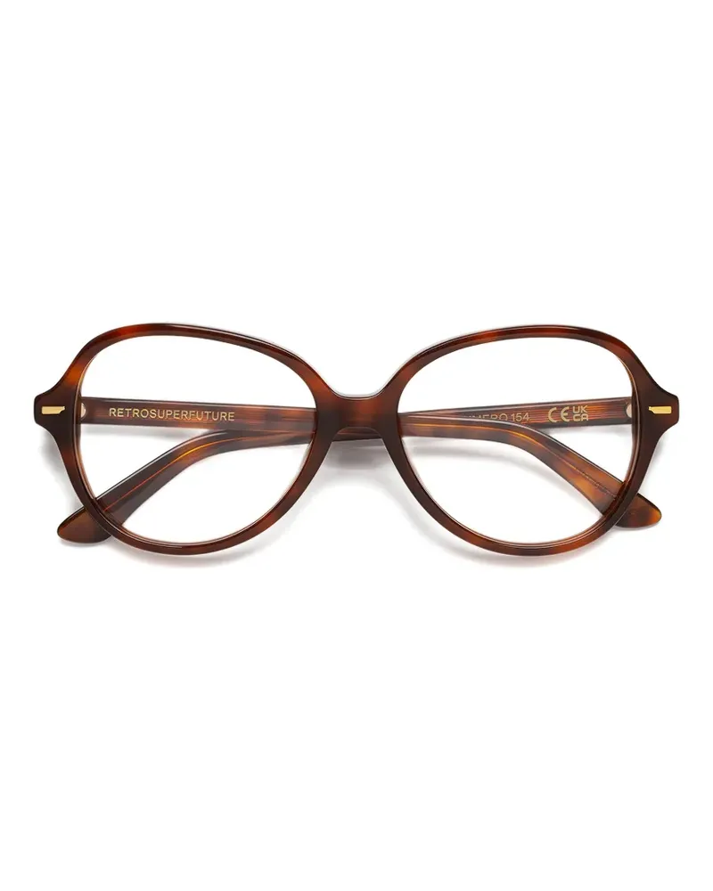 RETROSUPERFUTURE Brille mit ovalem Gestell - Braun Braun