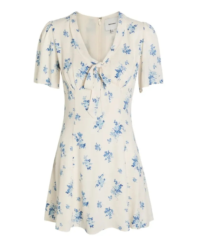 Reformation Tyra floral-print mini dress - Weiß Weiß