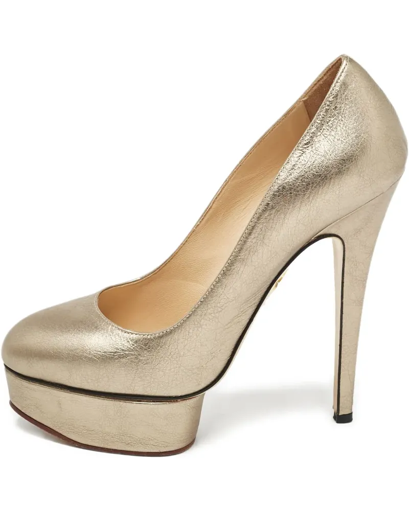 Charlotte Olympia Pre-owned Dolly Pumps 155mm - Gold Gold