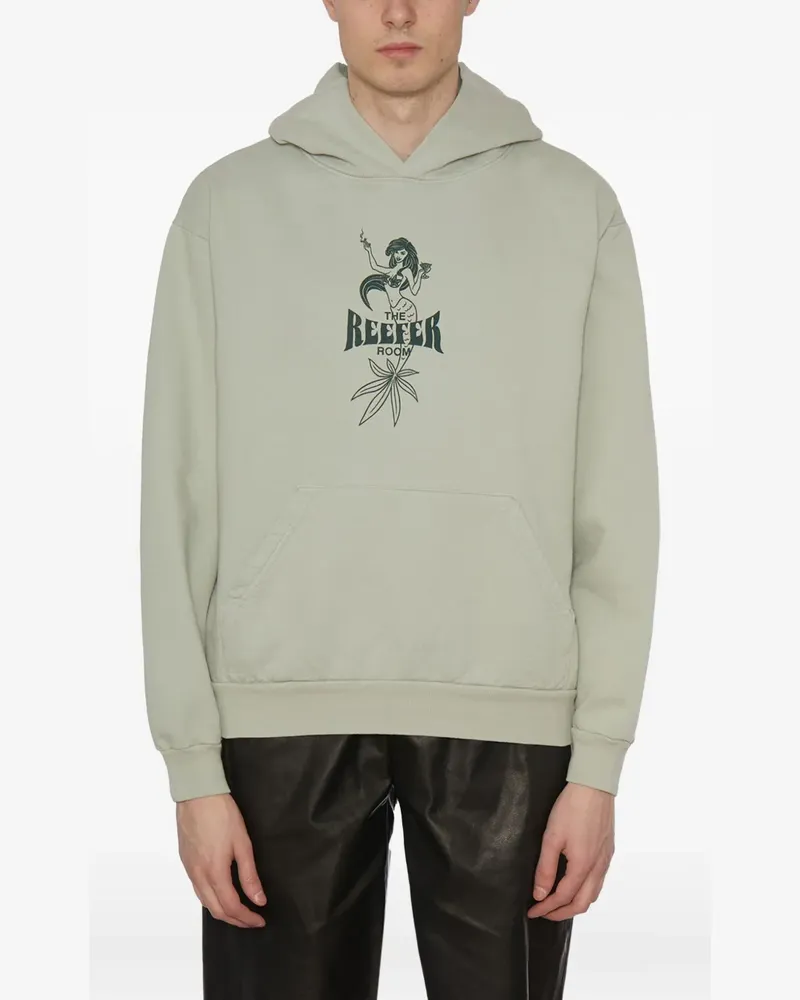 Local Authority reefer room cotton hoodie - Grün Grün