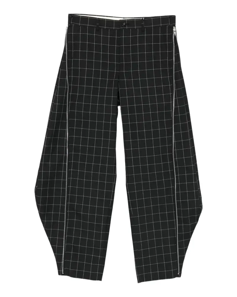 Comme des Garçons Hose mit Windowpane-Karo - Schwarz Schwarz