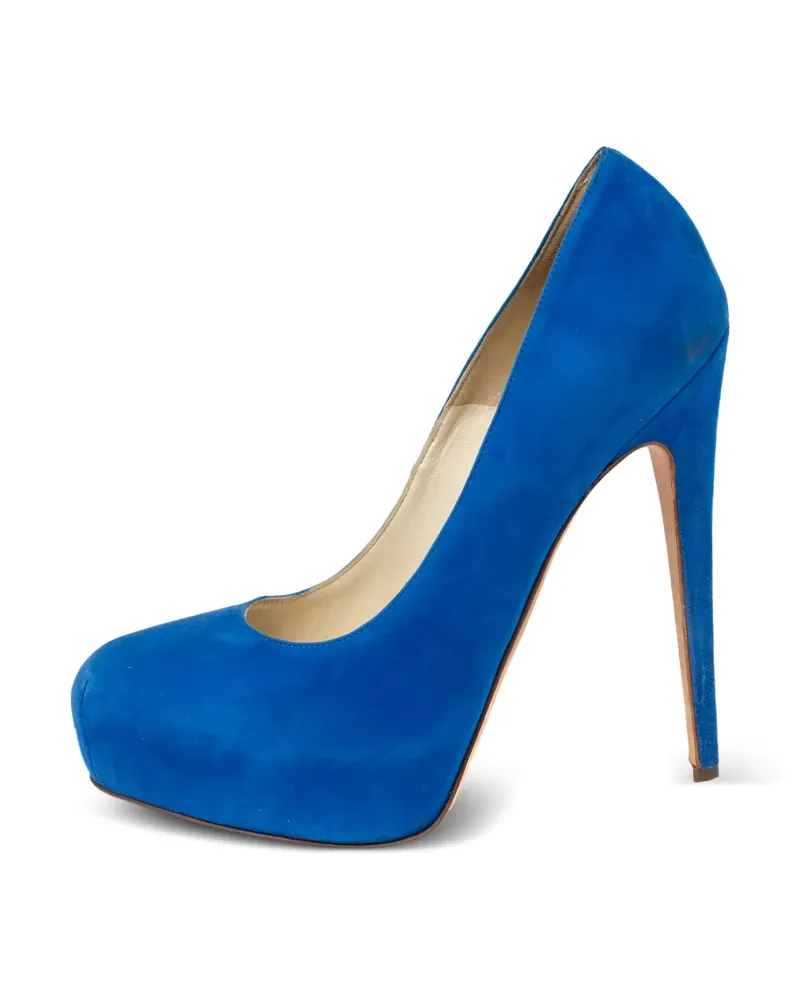 Brian Atwood Pumps aus Wildleder 140mm - Blau Blau