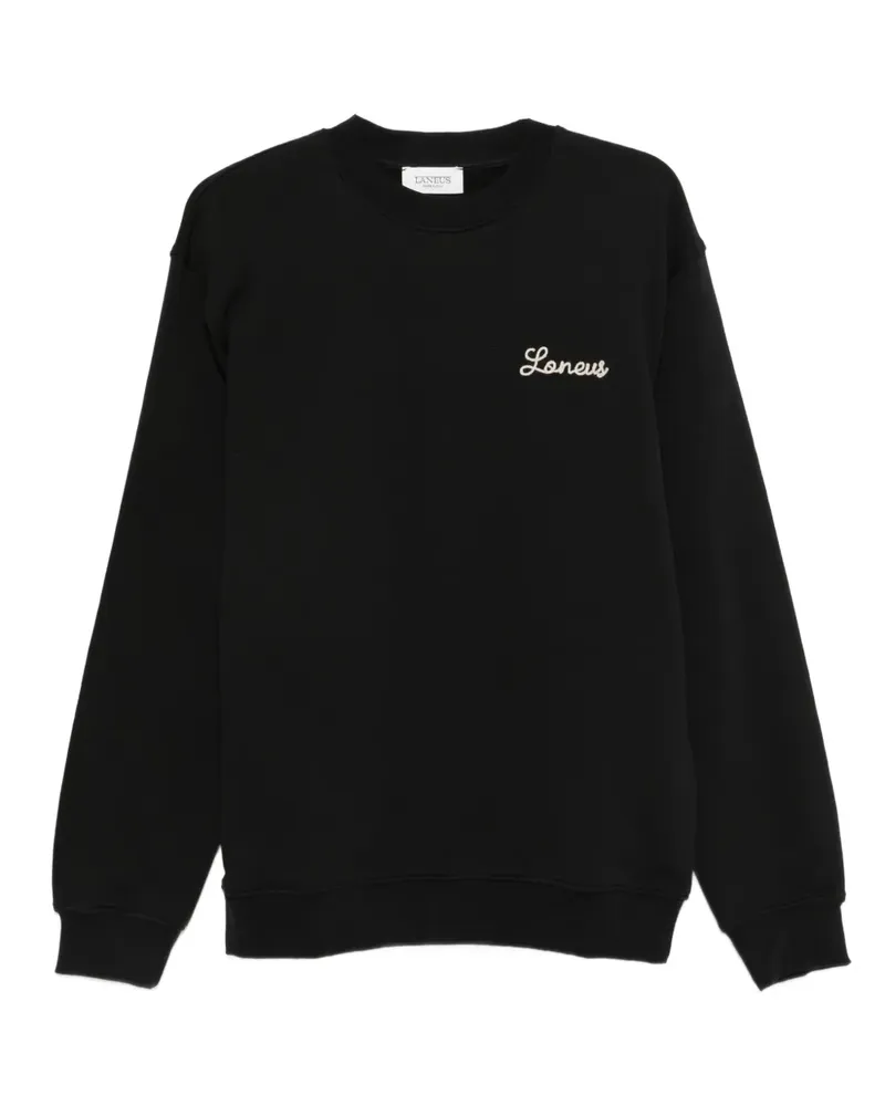 Laneus Sweatshirt mit Logo-Stickerei - Schwarz Schwarz